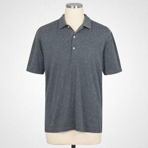 FeatherLite Mens Gray Polo‎ Shirt Medium Short Sleeve Collared Casual Top